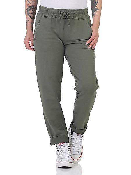 CLEO STYLE Jogger Pants Damen Jogginghose 814136 34-38 Olive günstig online kaufen