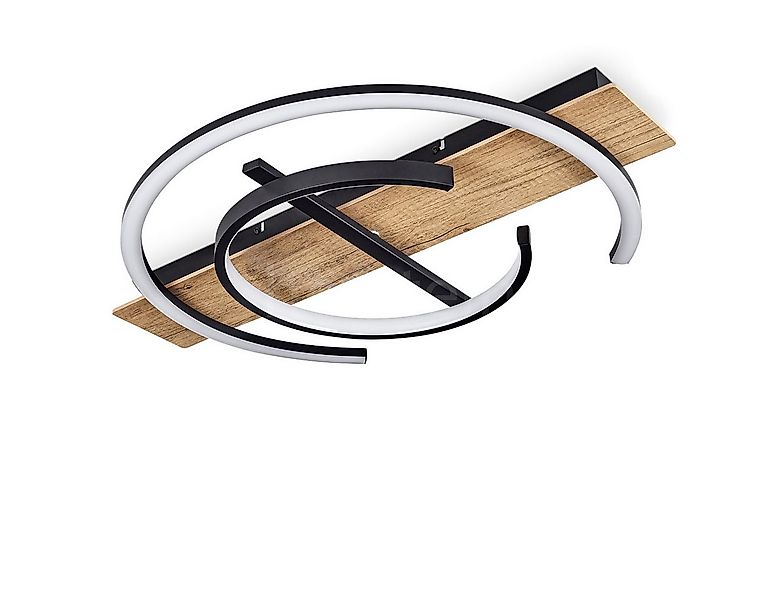 hofstein Deckenleuchte dimmbare Deckenlampe aus Metall/MDF/Kunststoff in Sc günstig online kaufen