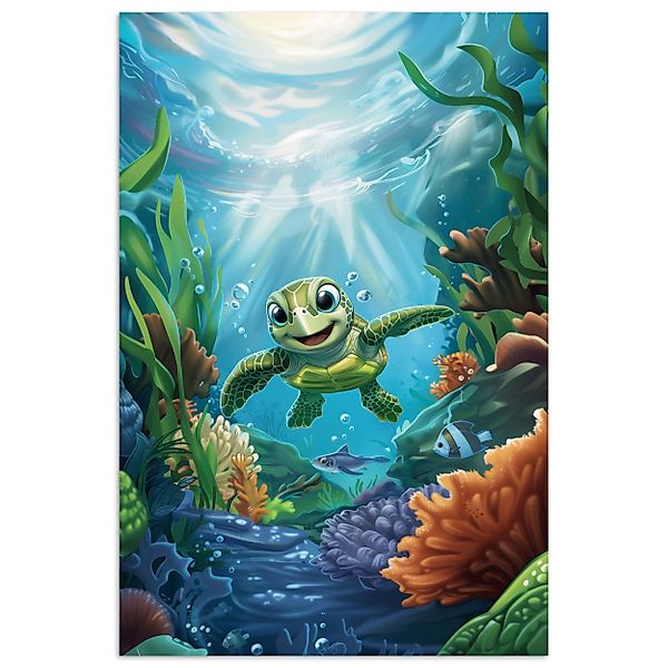 MuchoWow Poster Schildkröte - Meerestiere - günstig online kaufen