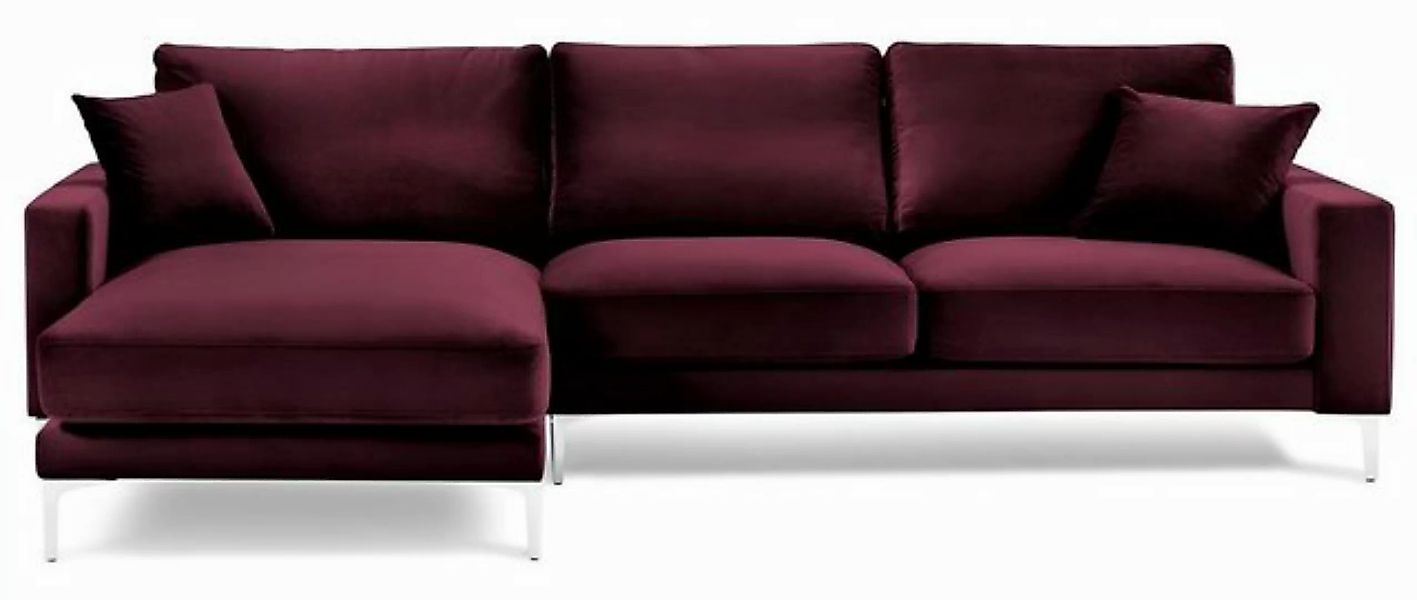 Xlmoebel Ecksofa Ecksofa in burgunderrotem Design mit Polsterung aus Stoff günstig online kaufen