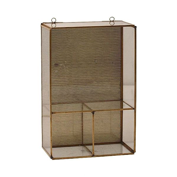 Wandregal Regal Dekoregal Vintage Industrial-Design Rechteckig Eisen Glas M günstig online kaufen