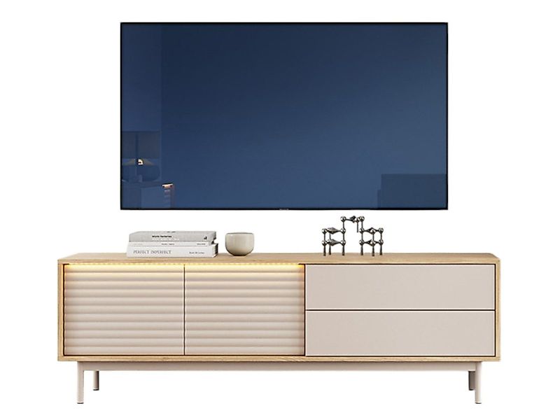 Compleo TV-Schrank mit 2 Schubladen Kaschmir, günstig online kaufen
