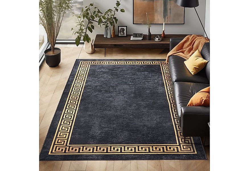 Carpettex Designteppich Mäander-Design, Rechteckig, Höhe: 7 mm, Waschbarer günstig online kaufen