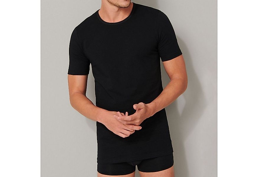 Schiesser T-Shirt 95/5 Organic Cotton (2-tlg) Rundhalsausschnitt, kurzarm, günstig online kaufen