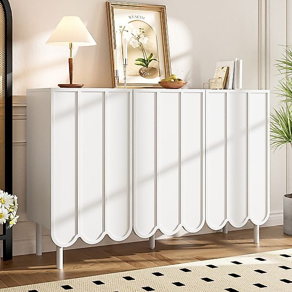 Merax Sideboard in Holzoptik mit Push-to-Open-System günstig online kaufen