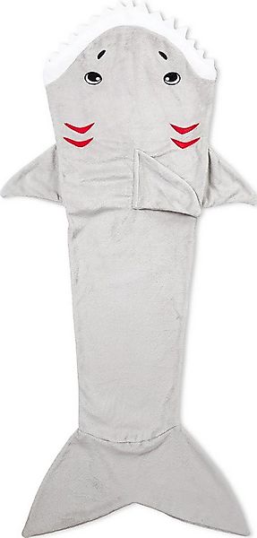 Corimori Deckenschlafsack Haifisch Flauschige Kuschel-Decke Couch-Schlafsac günstig online kaufen