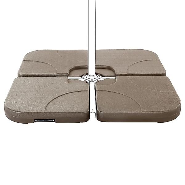 Beliani Zubehör für Sonnenschirme Braun 52x52x8 günstig online kaufen