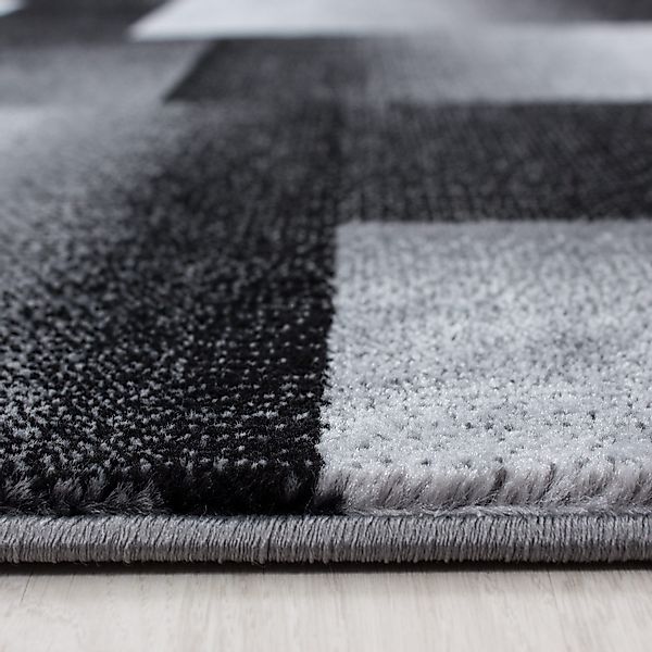 Carpettex Kurzflor-Bettumrandung Abstrakt Kariert Design, Höhe günstig online kaufen