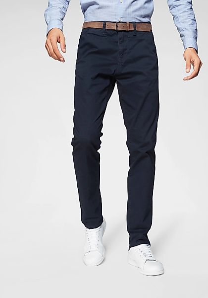 TOM TAILOR Denim Chinohose, (mit Gürtel), leicht vorgewaschen günstig online kaufen