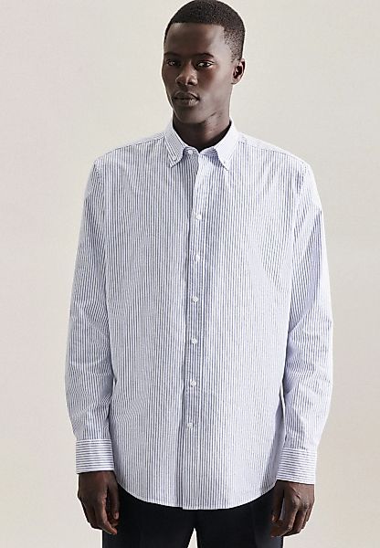 seidensticker Businesshemd "Regular" Regular Langarm Button-Down-Kragen Str günstig online kaufen