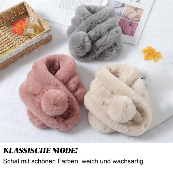 Refttenw Schal Damen Schal Winterschal Pelzkragen günstig online kaufen