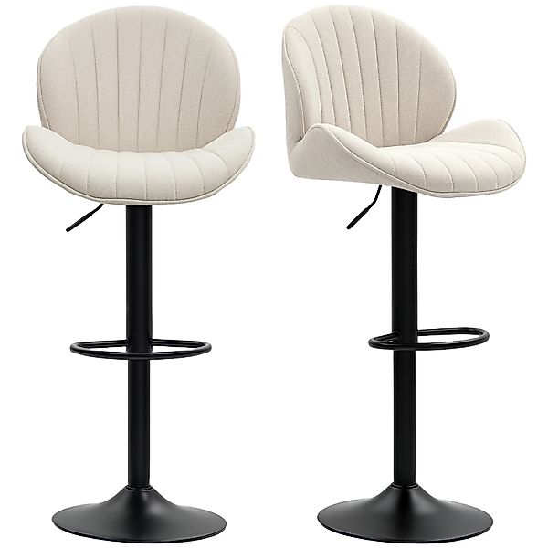 HOMCOM Barhocker 2er Set Höhenverstellbar Drehbar Tresenhocker Barstuhl mit günstig online kaufen
