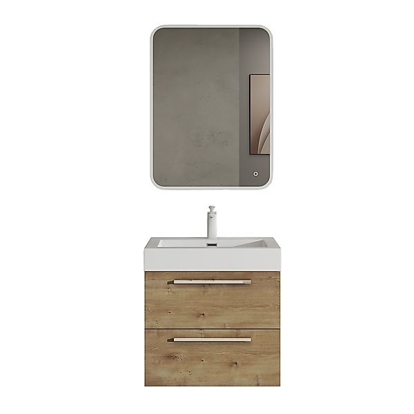doporro Badezimmer-Set Badmöbel-Set Quadratto Waschbeckenunterschrank Wasch günstig online kaufen