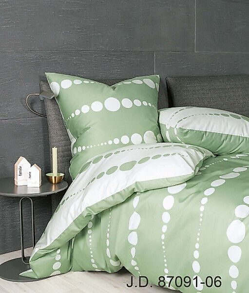 Janine Janine Mako-Satin Bettwäsche J.D. 87091 nebelgrün Größe:  200x220 cm günstig online kaufen
