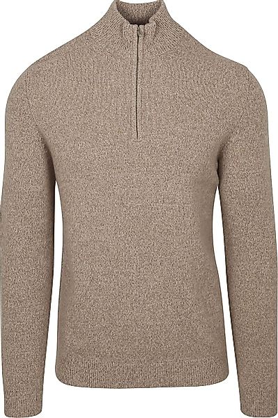 Profuomo Half Zip Pullover Wolle Blend Sand - Größe XXL günstig online kaufen