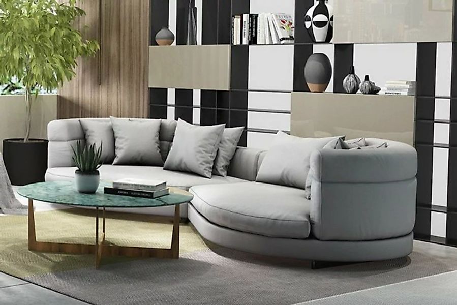 JVmoebel Sofa, Sofa 4 Sitzer Stoffsofas Luxus Design Couch Rund Luxus Polst günstig online kaufen