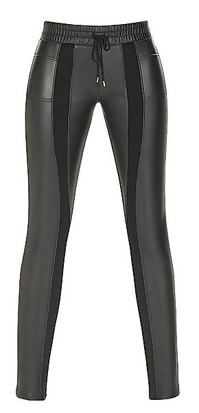 Bas Bleu Leggings komfortable Mid-Waist-Lederoptik Hose günstig online kaufen