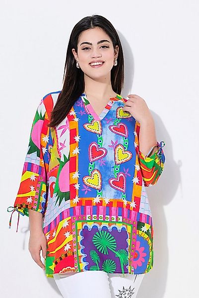Angel of Style Druckbluse Bluse A-Linie Mustermix-Druck 3/4-Ärmel günstig online kaufen