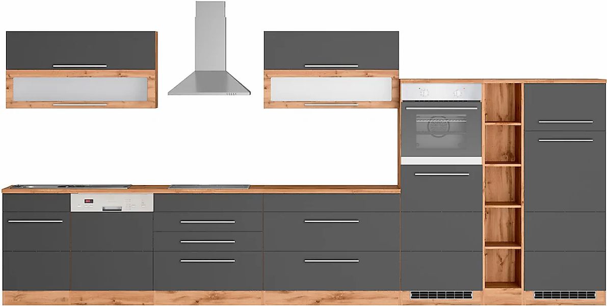 HELD MÖBEL Küchenzeile "Wien", Breite 440 cm, wahlweise mit E-Geräten günstig online kaufen