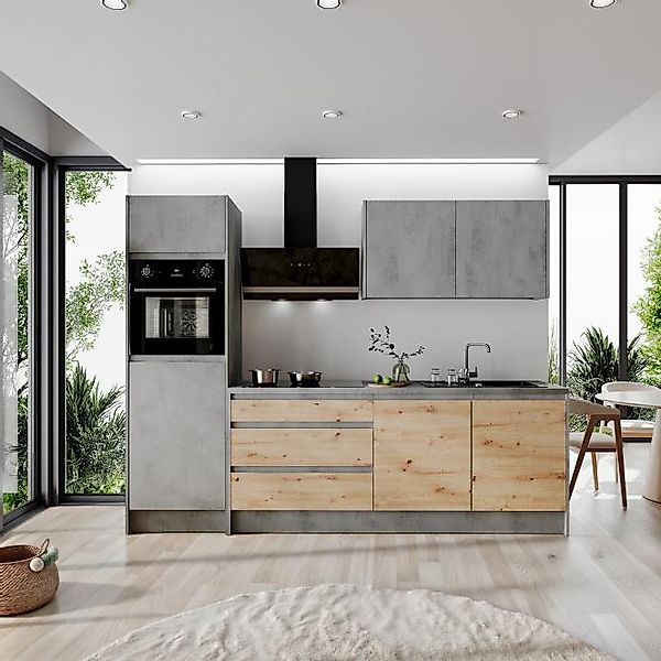Küchenblock 273 cm inkl. Elektro-Set inkl. Granitspüle Troja von Bega Korpu günstig online kaufen