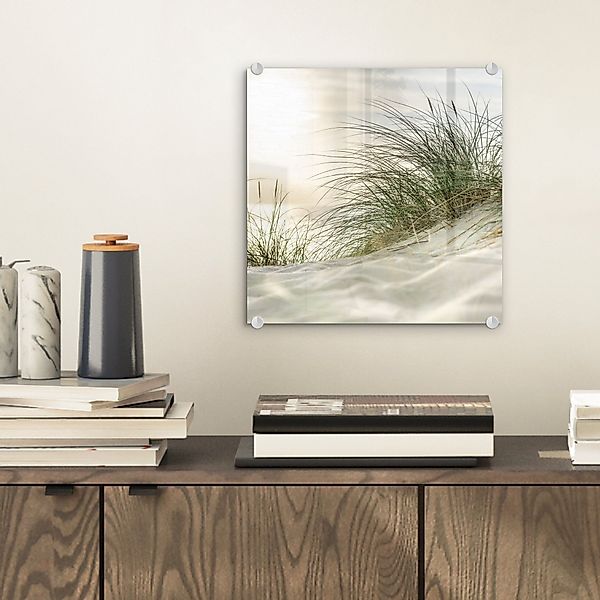 MuchoWow Acrylglasbild Dünen mit Strandhafer in günstig online kaufen