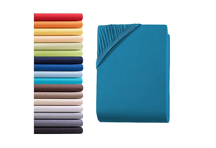 Hometex Premium Textiles Spannbettlaken Jersey Spannbettlaken 100% Baumwoll günstig online kaufen