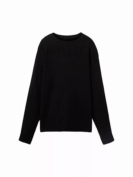 TOM TAILOR Denim Sweatshirt mock neck pullover, deep black günstig online kaufen