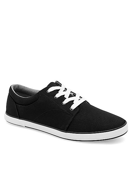 Lanetti Lanetti Sneakers aus Stoff Herren MS20347-11 Schwarz Sneaker günstig online kaufen
