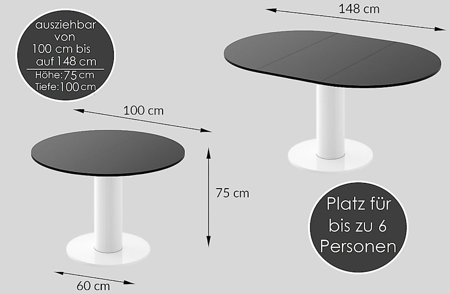 designimpex Esstisch Design Esstisch Tisch HES-111 günstig online kaufen
