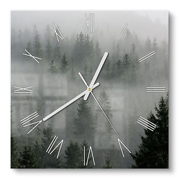 DEQORI Wanduhr 'Nebelwaldmystik' (Glas Glasuhr modern günstig online kaufen