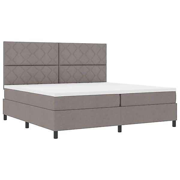 vidaXL Boxspringbett mit Matratze Taupe 200 x 200 cm Stoff 3342974 günstig online kaufen