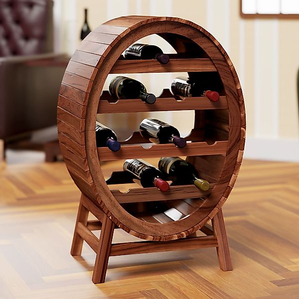 Casaria Weinregal Weinfass, für 12 Flaschen günstig online kaufen