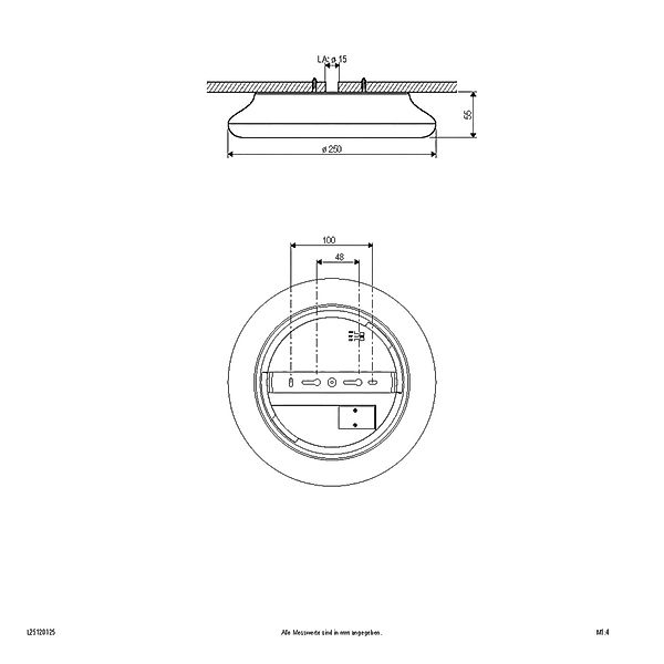 EVN Lichttechnik LED-Anbauleuchte IP54 3000K, 4000K, 5700K L25120125 günstig online kaufen