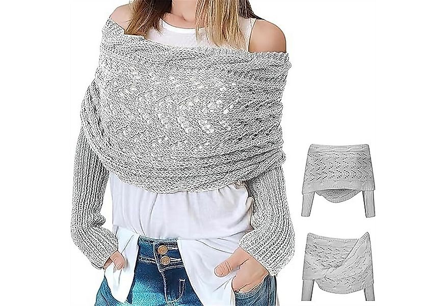 autolock Strickponcho Multifunktionaler Schal mit Ärmeln,Gestrickter Zopf-W günstig online kaufen