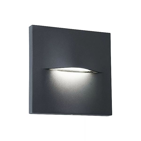 LED-Außenwandleuchte Vita, dunkelgrau, 14 x 14 cm günstig online kaufen
