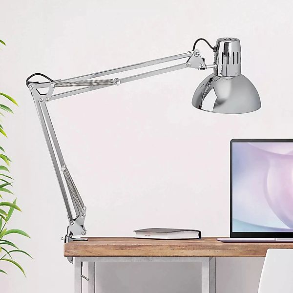 Klemmleuchte MAULstudy, silber glänzend, Höhe 44 cm, Metall günstig online kaufen