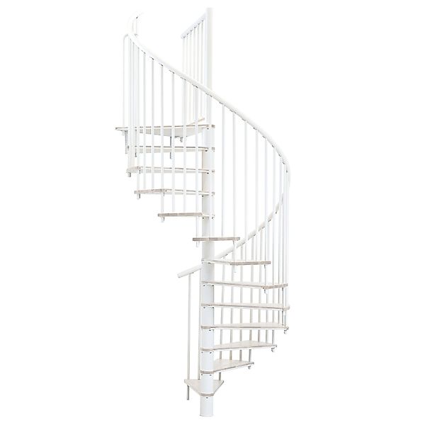 Minka Spindeltreppe Switch Ø 140 cm Weiß Raumhöhe bis 295 cm günstig online kaufen