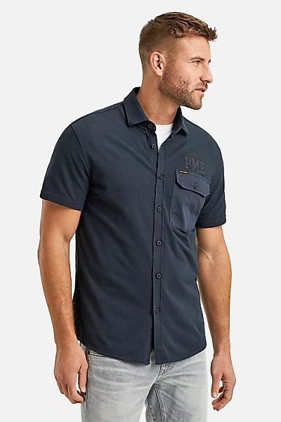 PME Legend Short Sleeve Hemd Jersey Piqué Navy - Größe L günstig online kaufen