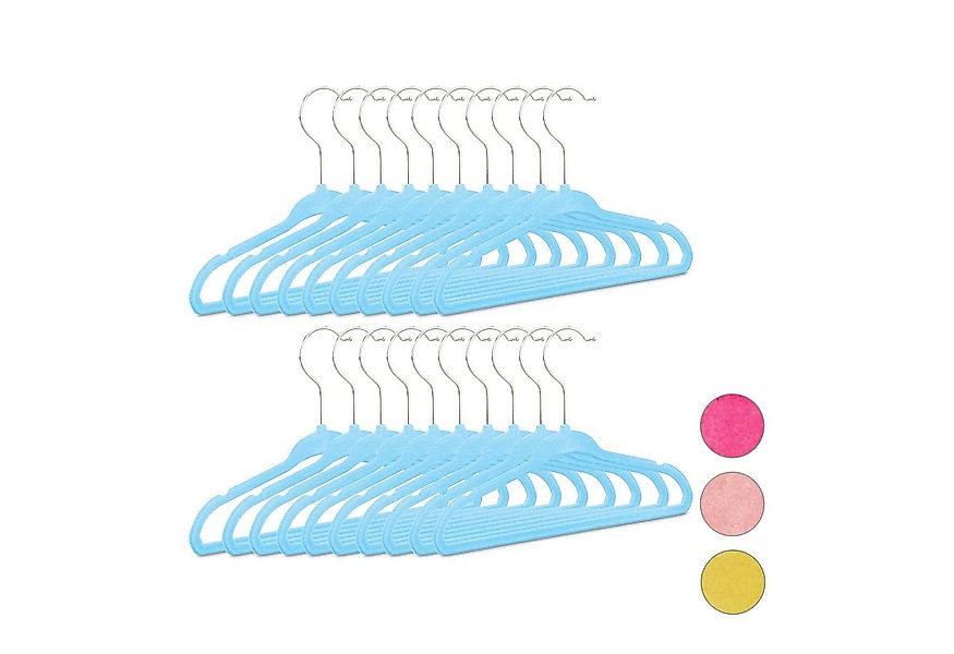 relaxdays Kleiderbügel Kinder 20er Set, Türkis günstig online kaufen