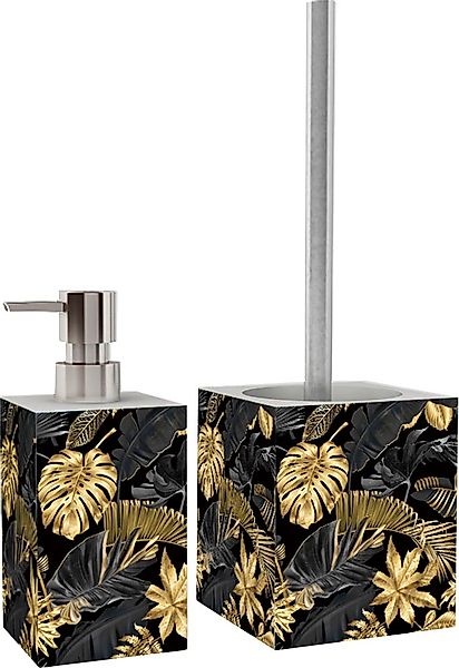 Sanilo Badaccessoire-Set "Golden Leaves" modernes Design, kräftige farben, günstig online kaufen