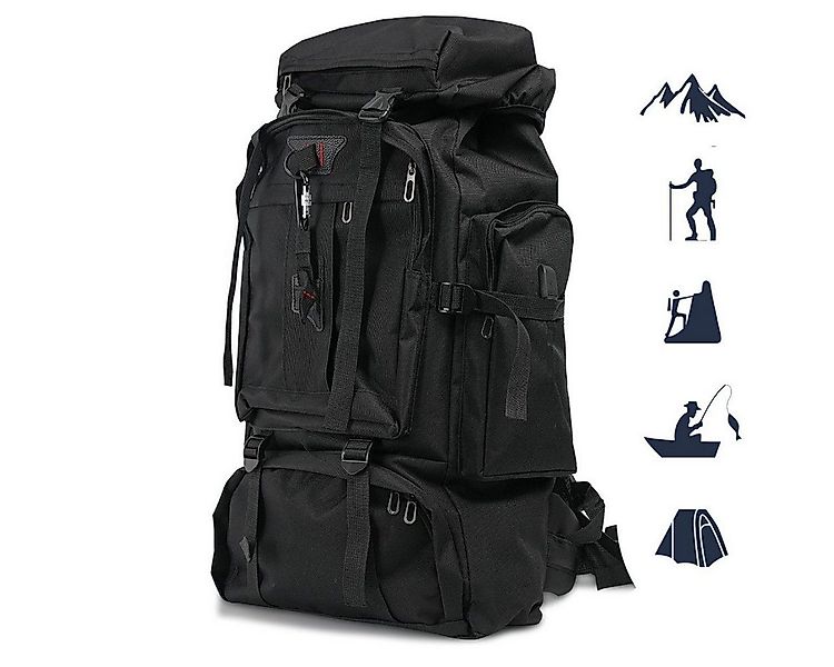 ibettertec Tourenrucksack Wanderrucksack 70L Reiserucksack Militär Rucksack günstig online kaufen