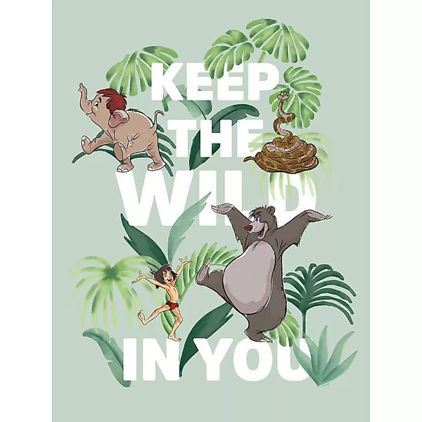 Komar Wandbild Jungle Book Keep the Wild Disney B/L: ca. 30x40 cm günstig online kaufen