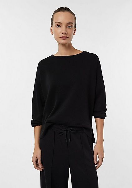 comma Sweatshirt Sweatshirt Weiches Sweatshirt mit Faltendetail am Arm günstig online kaufen