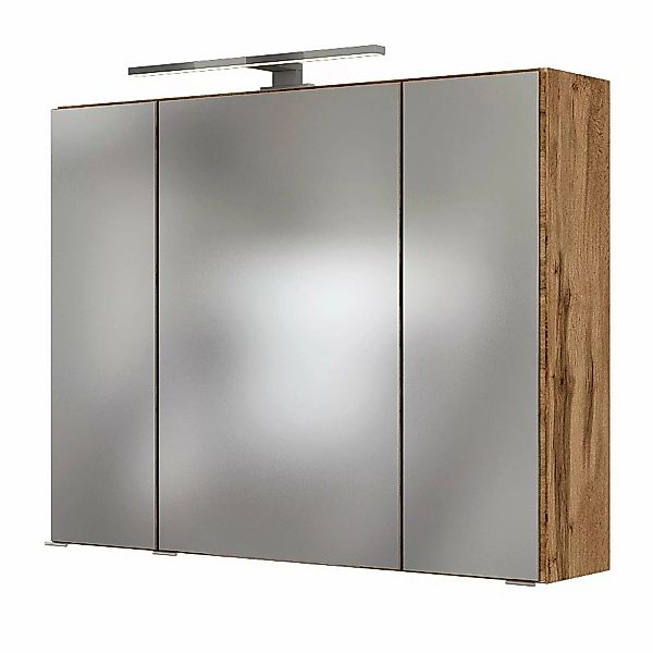Held Möbel 3D-Spiegelschrank Pisa 80 cm Wotaneiche günstig online kaufen