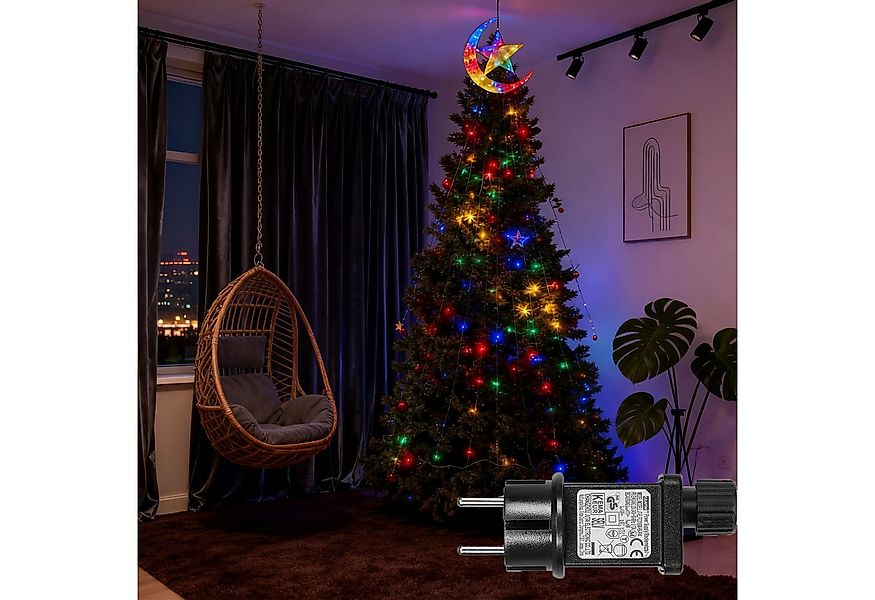 Jibenhome Christbaumschmuck Weihnachts-Lichterkette mit Mondstern-Spitze, 3 günstig online kaufen
