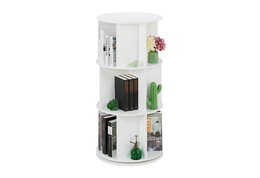 relaxdays Bücherregal Drehbares Bücherregal rund günstig online kaufen