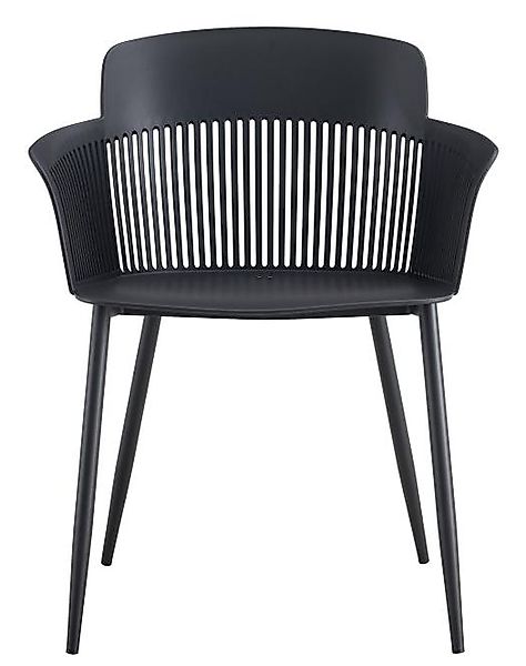 Garten-Stuhl mit Kissen Schwarz günstig online kaufen