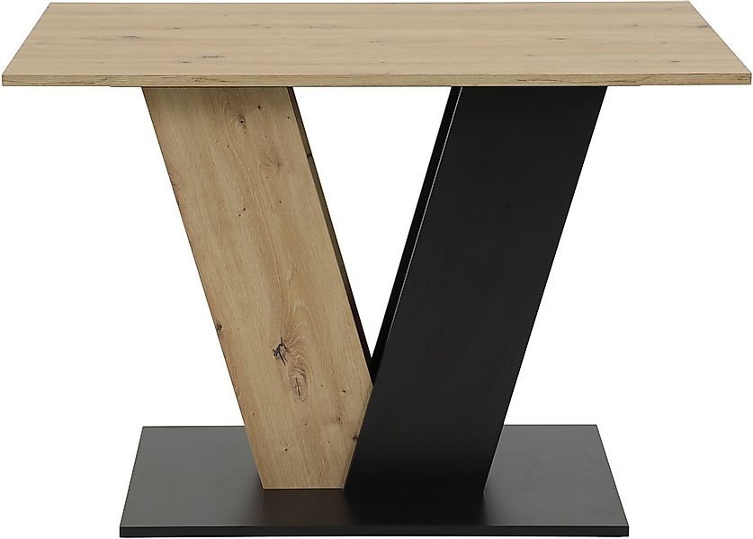 HELA Esstisch JUDITH mit ABS-Kante (1-St), Melamin, Säulentisch, V-Form, Bo günstig online kaufen