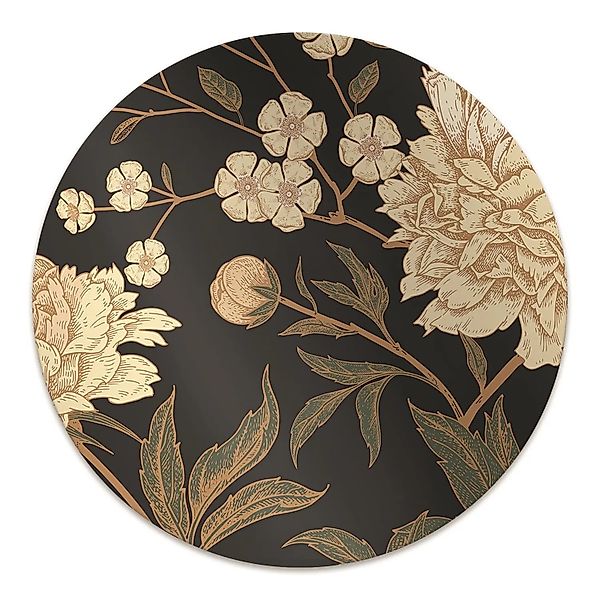 Tulup Bodenschutzmatte Weiße Pfingstrose Bürostuhl Matte 100x100 cm Grau Bo günstig online kaufen