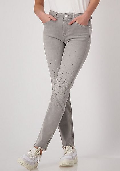 Monari Röhrenhose mit Glitzernieten günstig online kaufen